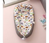 Almohada para bebé con diseño de panal, transpirable, plegable, lavable, portátil, para cama de bebé, relajante, biónica, colchón de viaje