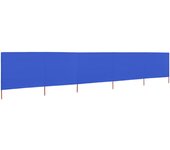 Paravientos de Playa de 5 paneles de lona Azul Celeste 600x160cm