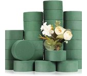 10 Piezas de Espuma Floral Redonda, Bloques de Espuma Húmeda Verde, Bloques de Espuma Floral Húmeda Suministros de Arreglo Floral para Flores de Pasillo de Bodas, Decoración de Fiestas