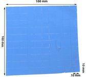 1pcs high quality 10mm*10mm*0.5mm 100 pcs Thermal Pad GPU CPU Heatsink Cooling Conductive Silicone Pad