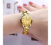 Reloj De Pulsera Para Mujer OLEV Lujo Resistant Al Agua Acero Inoxidizable Cuarzo Dorado 2022 Tendencia Pulsera De Mujer Reloj De Mano