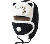 Gorro de invierno cálido con bufanda a prueba de viento para mujer, gorro de punto con bufanda, gorro con orejeras para mujer, gorro a prueba de viento, gorro suave con orejeras, gorro de punto, gorro de esquí