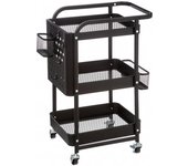 CARRITO AUXILIAR 52,8X30XH.76CM. NEGRO- EHLIS