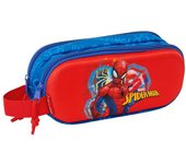 SAFTA  PORTATODO DOBLE 3D SPIDERMAN MOCHILAS 3D 6x21x8 Cms.