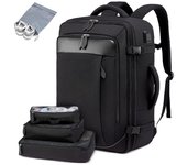 Mochila Viaje Cabina Avion 40x20x25 para Ryanair 20L Equipaje de Mano Bolso de Viaje Mujer Hombre para Portatil de 14 Pulgadas de Escuela Trabajo,negro