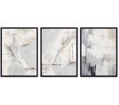 Set de 3 cuadros calidad premium con marco de madera - 30x40 cm o 50x70 cm - POSTER LAB