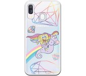 Funda original compatible con Samsung Galaxy A40 - Bob Esponja Caballito Arcoiris