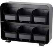 Organizador la hora del café 6 compartimentos infusiones y cápsulas 130x260x200 mm negro archivo 2000 cd906 ne