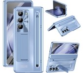 With Touch Pen Case for Samsung Galaxy Z Fold 6 5 4 FOLD6 Slim Hinge Folding Cover Kickstand Full Protection Tempered Glass Film