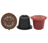 3pcs Refillable Reusable Coffee Capsule Filters for Nespresso Machine Incompatible for Dolce Gusto for Nesspresso Essenza C30