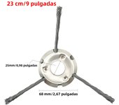 LUSQI 6/8/9inch Steel Wire Wheel Head Grass Trimmer Head Universal Weed Brush Fit Straight Shaft Brushcutter Removal Moss Rust