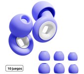 HUAK 1set Reusable Silicone Ear Plugs+ Extra Coverage, Perfect For, Swimming, sleeping, learning, Concert, Motorcyclists & More