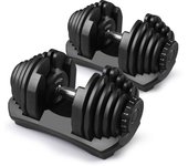 ALLINLIFE SET DE MANCUERNAS AJUSTABLES 1ud/2uds, DE 2,5 A 24 KILOS / 5 A 40 KILOS, ENTRENAMIENTO EN CASA, ENVIO RÁPIDO DESDE EUROPA, El rack ajustable se puede comprar opcionalmente, con una capacidad de carga de 50KG