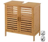 Dcasa Mueble Bajo Lavabo Nórdico Marrón de Bambú para Cuarto de Baño Basic