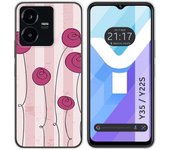 Funda Silicona para Vivo Y35 / Y22s diseño Flores Vintage Dibujos
