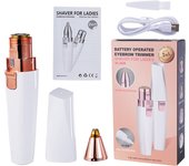 2 IN 1 Rechargeable Epilator Electric Eyebrow Trimmer Female Body Facial Lipstick Shape Hair Removal Mini Painless Razor Shaver