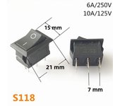 SPST KCD1 2PIN 3PIN On/Off Round/Square Plastic Rocker Switch DC AC 6A/250V Car Dash Dashboard DIY Toys Parts Dropshipping