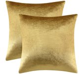 Funda de almohada de terciopelo de 2 piezas de 18 * 18 pulgadas, cojín de terciopelo simple y moderno, juego decorativo de color sólido suave, funda de cojín de almohada lumbar, adecuado para sofá, dormitorio, automóvil