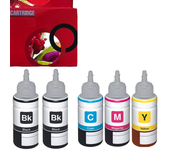 HP GT32 / GT31, GT52 / GT51 pack 5 botellas de tinta compatible con 1VV24AE 1VU28AE 1VU27AE 1VU26AE / M0H57AE M0H56AE M0H55AE M0