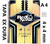 Cuadernos CAMPUS Formato A4, Tapa Extradura, 80 Hojas, Cuadrícula 4x4mm, con Pegatinas, Papel Resistente, Material Escolar, Alta Calidad