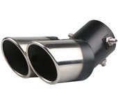 Universal Car Exhaust Muffler Exhaust Pipe Tail Throat Stainless Steel Car Muffler Tip Chrome Round Pipe Exhaust Tail Muffler