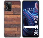 Funda Silicona para ZTE Blade A72 diseño Madera 03 Dibujos