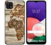 Funda Silicona para Samsung Galaxy A22 5G diseño Madera 07 Dibujos