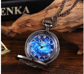 12 Types New Fashion Silver Starry Sky Hollow Retro Pocket Watch Creative Gift Necklace Clock Chain Watches Birthday Gifts