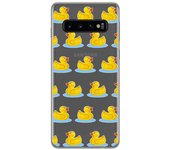 Tumundosmartphone Funda Gel Transparente Samsung Galaxy S10 Diseño Pato