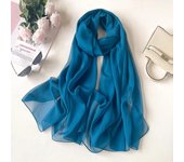 Solid Color Transparent Chiffon Silk Scarf Summer Beach Towel Sunscreen Shawl Muslim Long Shawl Islamic Turban Bandanna Hijab