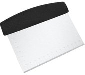 Stainless Steel Pastry Scraper Bench Scraper Chopper, Best as Pizza and Dough Cutter (Black, 6 Inch)