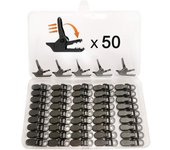 50 clips de plástico para tiendas de campaña, clips para lonas y toldos, accesorios de camping