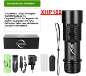 2023 XHP160 Diving Torch Professional Diving Flashlight Rechargeable 100m Underwater Lantern IPX8 Dive Light 18650 26650 Battery