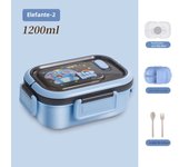 1200ML Double Layer Lunch Box Portable Compartment Salah Fruit Food Box Microwave Lunch Fork and Spoon Picnic Fresh Box
