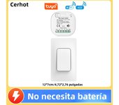 Tuya WiFi Smart Switch Set WiFi Wireless Remote Controller Timer No Battery Wall Panels Light Switch Work with Alexa WiFi Switch