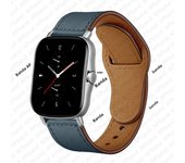 20mm/22mm leather band For Amazfit GTS/2/2e/GTS2 Mini/GTR 3/Pro 47mm/GTR2/2e/stratos 2/3 Sport Watch Bracelet Amazfit bip strap