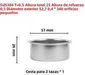 51mm Bottomless Portafilter For Delonghi 9155/9255/9355/9335/9665 Stainless Steel Naked Coffee Handle With Basket
