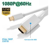 HDmatters Mini DisplayPort to HDMI 4K cable 6ft 1.8M Mini DP 1.2 to HDMI adapter cable Thunderbolt to 4K HDMI HDTV cable for mac