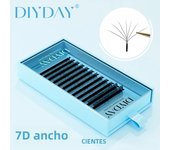 DIYDAY 7D 8D W Shape Eyelash Extension Premade Volume Fans W Shaped 3D 4D 5D 6D 7D 8D False Lashes for Makeup