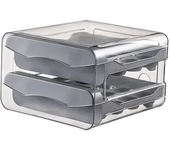 Automatic Scrolling Egg Rack Refrigerator Eggs Storage Box Holder Storage Box Egg Double-Layer Drawer-Type Eggs Box Kitchen