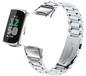 Stainless Steel Strap for Fitbit Charge 6 and 5, Metal Adjustable Wristband, Correa Bracelet, Band Accessories