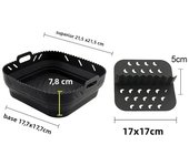 Air Fryer Silicone Tray Fried Chicken Baking Tool Oven Baking Tray with Divider Plate Reusable Liner  Airfryer Silicone Basket