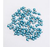 10/30/50pcs 6mm Enamel Evil Eye Beads Charm Stainless Steel DIY Craft  Charms Pendants for Jewelry Making DIY Bracelet Necklace