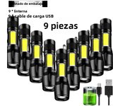 1-10PCS Mini Flashlight COB+XPE Portable Torch Zoomable Focus Light Rechargeable Tactical Flashlight Camping Emergency Lantern