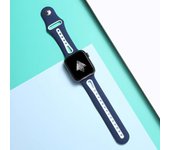 silicone Bend for apple watch 9 8 7 Two-color silicone strap for Iwatch Series 6 5 4 3 2 1 SE