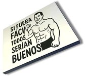 MERCHANDMANIA Panel fotográfico decorativo frase motivadora si fuera fácil todos serían buenos cuadro acabado brillante elegante pared