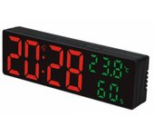 9 pulgadas gran reloj de pared digital temperatura humedad modo nocturno Snooze 12/24h USB plug-in versión electrónica LED despertador