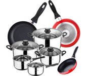 San Ignacio Juego de Batería de cocina de 8 piezas + 3 sartenes 16/20/24 cm SAN IGNACIO
