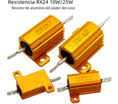 1PCS 10W 25W Aluminum Power Metal Shell Case Wirewound Resistor 0.01 ~ 30K 1 2 3 5 6 8 10 20 100 150 1K 10K ohm Igmopnrq RX24 5W