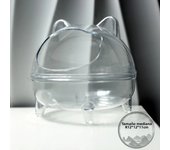 Hamster Transparent Bathroom Small Pet Sand Bath Cage Large Capacity Prevent Splash Bathing Transparent Shower Room Accessories